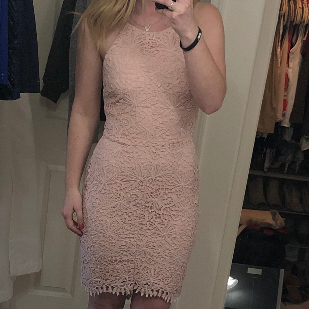 Light Pink Crochet Dress